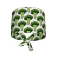 thumbnail image 6 of Scrub Caps Women Men - Cute Broccoli Smiling Funny Soft Comfy Waterproof Adjustable Working Cap Scrub Hats Surgical Caps for Women Men With Sweatband, Nurse Caps for Women Men, 6 of 6
