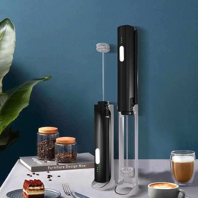 Milk Frother,Head Steel 3 Adjustable Cream White Removable Stainless Handheld With Stand Adjustable Stainless With Maker Coffee Stainless Head Coffee 3 Adjustable Cream Head White With