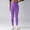 Purple, variant on Sevevn Seamless Knitted Breathable Solid Color Waist Peach Hip Yoga Pants For Running And Fitness Nine Cent Pants For Women