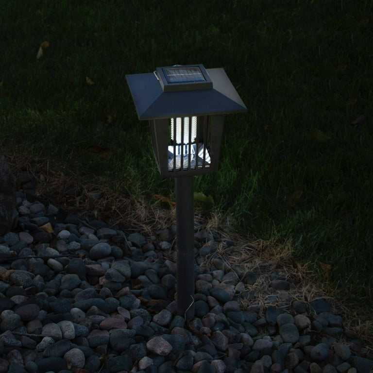 Solar Power UV Mosquito and Bug Zapper LED Light?Black by Pure Garden Solar Power UV Mosquito and Bug Zapper LED Light?Black by Pure Garden