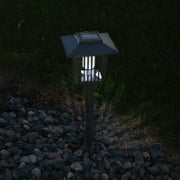 Pure Garden Solar Power UV Mosquito and Bug Zapper LED Light, Black