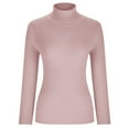 thumbnail image 4 of Women‘s Turtleneck Fall Winter Long Sleeve Sweater Jumper Warm Soft Ribbed Knitted Casual Solid Color Basic Slim Fit Pullover Tops(Coffee XL), 4 of 8