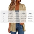 thumbnail image 2 of Warop Women's Solid Color 3/4 Sleeve Cardigan Top Casual Lightweight Outwear Shirt, 2 of 6