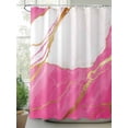 thumbnail image 2 of Shower Curtains Abstract Marble Bath Curtain Marble Pink Waterproof Bathroom Shower Curtain Set with Hooks Decoration 36 x 72 Inches, 2 of 7
