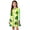 Yellow2, variant on Girls Clover Printed Dress St Patrick's Day Dress Crew Neck Long Sleeve Spring Dresses for Girls