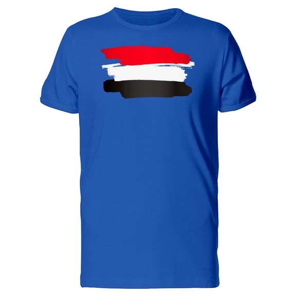 Flag Of Yemen Painted With Brush T-Shirt Men -Image by Shutterstock, Male Small