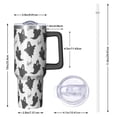 thumbnail image 2 of Halloween Black Ghosts with Boo Tumbler with Handle and Lid,40oz Double Wall Vacuum Insulated Tumbler,Cups Gift for Women and Men, 2 of 7