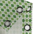 thumbnail image 3 of Ambesonne Irish Grommet Curtain Single Panel, Classical Argyle Pattern, 50"x60", Green Pale Green White, 3 of 5