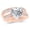 Rose Gold, variant on 1.2 CTW Classic Channel Set Wedding Set Bridal Band & Diamond Engagement Ring w/ 0.5 Ct Heart Cut I Color VS2 Clarity Center Platinum Size-5.0