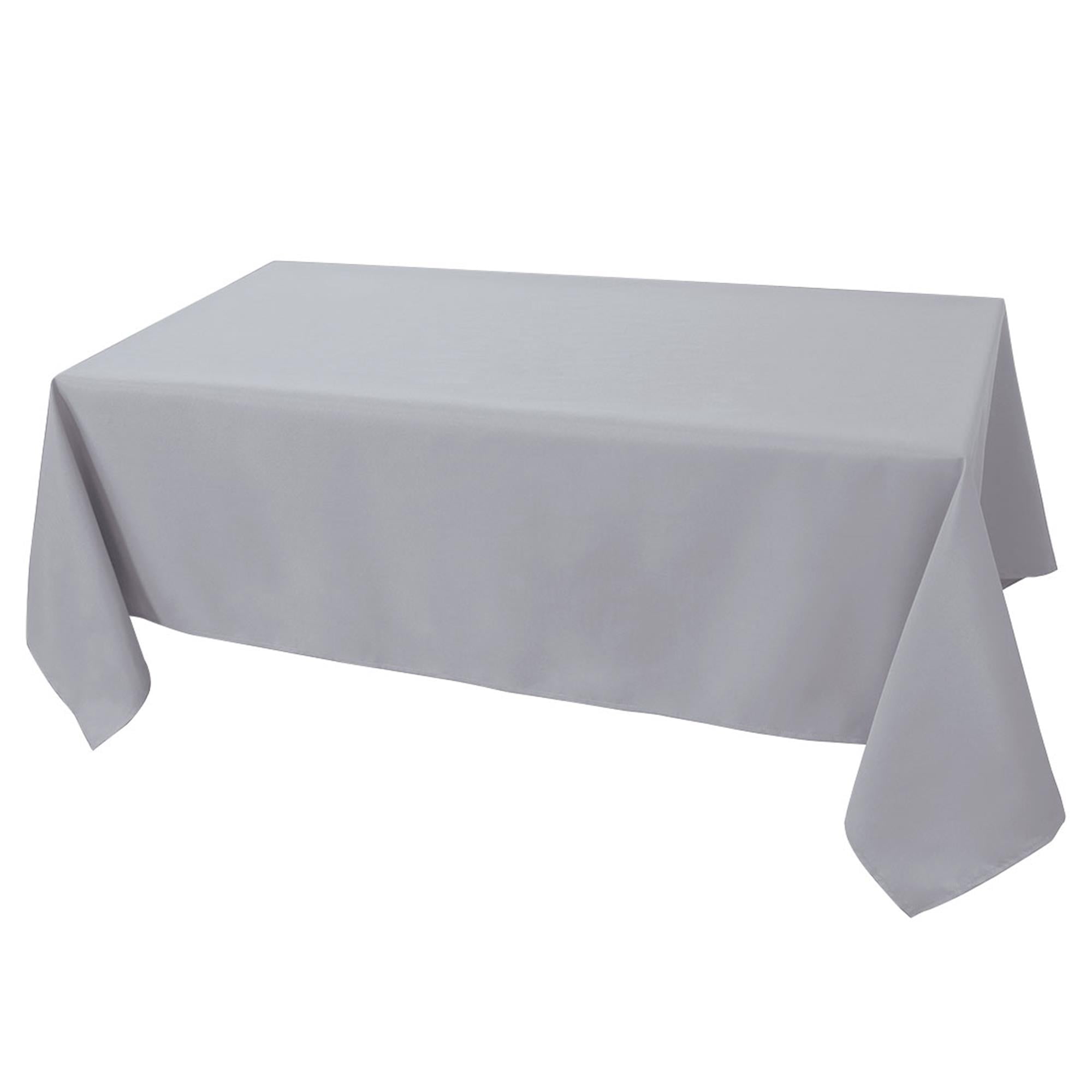 Rectangle Tablecloth Stain Resistant PolYester Table Cover Grey 60" x