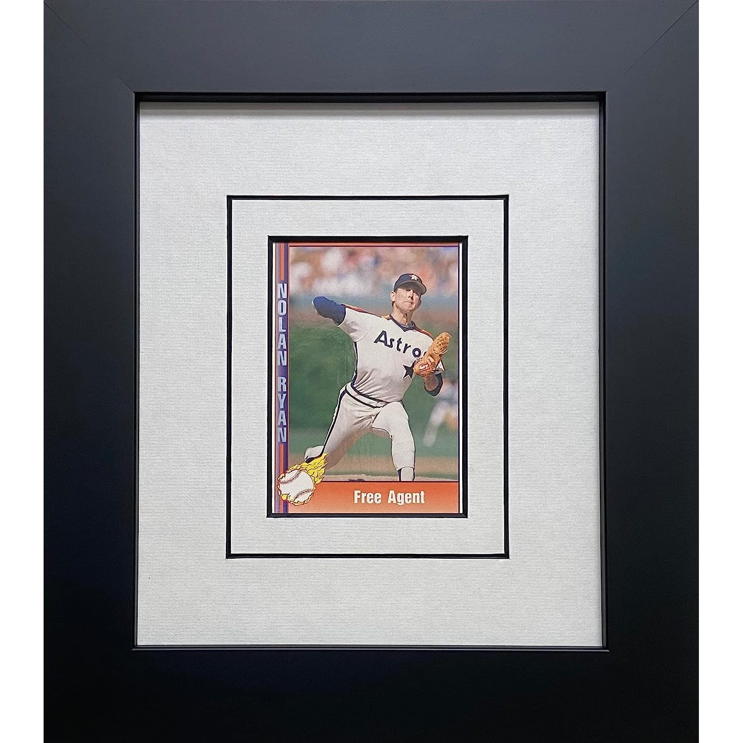 Trading Card Display Frame One (1) Trading Card With White (Black Trim