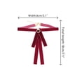 thumbnail image 2 of INSPIRE CHIC Women's Velvet Bow Brooch Tie Neck Band Ties with Beads Decor Red, 2 of 5