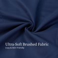 thumbnail image 5 of TOPCOMFY King Bed Sheets Set, 4 Piece, Brushed Microfiber, Fade and Wrinkle Resistant, Easy Care, Navy Blue, 5 of 5
