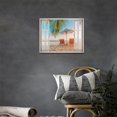 thumbnail image 3 of Beach Bathroom Wall Art Beach Coastal Pictures Wall Decor Sunset Blue Sea Canvas Painting Print Palm Tree Tropical Nautical Wall Decor 3D Window View Artworks Framed for Living Room Bedroom 16"x12", 3 of 6