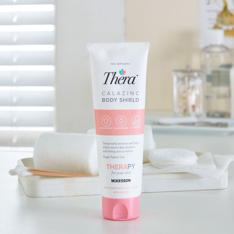 Thera Calazinc Body Shield Skin Cream for Dry, Chafing, Itchy Skin