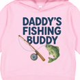 thumbnail image 3 of Inktastic Daddy's Fishing Buddy Graphic Toddler Hoodie, 3 of 4