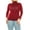 Burgundy, variant on Women's Plus Size Casual Fitted Long Sleeve Solid Turtleneck Sweater Tops