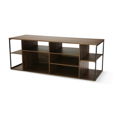 2 Shelf Wide Tv Stand Mainstays Kalla Wood and Metal Adjustable Shelf TV Stand for TVs up to 100 lbs, Multiple Colors ()