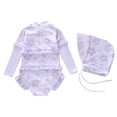 thumbnail image 4 of Swim Suits for Girls Long Sleeve Floral Print Ruffled Pattern Kids Swimwear, 4 of 4