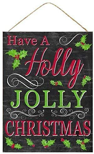 Holly Jolly Christmas 10 x 10 Wooden Sign  Wood holiday sign  Christmas wood sign  Wooden sign  Xmas decor  Holiday decor