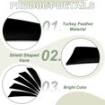thumbnail image 3 of Uxcell Arrow Vanes Turkey Archery Arrows Feather Fletching Right Wing Fit for Hunting Target Shooting Black 3 Inch, 25Pcs, 3 of 5