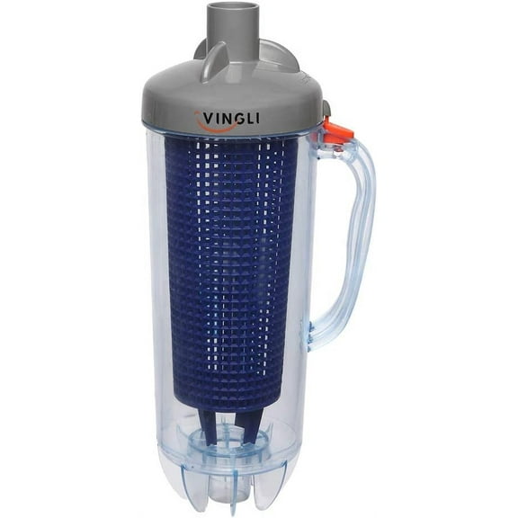 VINGLI Professional Leaf Trap Skim Leaves and Twigs Blue Leaf Canister with Plastic Mesh Basket Fits Automatic Pool Vacuum Cleaner