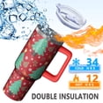thumbnail image 3 of Christmas Bells 40oz Stainless Steel Tumbler with Handle and Straw, Holiday Leak Proof Insulated Coffee Mug, Winter Gift Travel Cup, 3 of 4