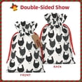 thumbnail image 2 of Honeii Retro Rooster Print Small Burlap Bags,Christmas Drawstring Treat Bags Gift Bags Reusable Candy Goodie Wrapping Bags for Holiday Party Favors Supplies -Small, 2 of 9