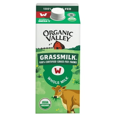 Organic Valley, Organic Whole Milk, Grassfed, Half Gallon Carton (64 oz)