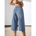 thumbnail image 3 of EMMIOL Women's High Waisted Baggy Denim Bermuda Shorts - Y2K Wide Leg Casual Trendy Streetwear Summer Shorts, 3 of 7