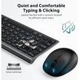 thumbnail image 4 of DK05 Bluetooth Keyboard and Mouse Combo - 2.4G Wireless Rechargeable Keyboard Mouse, Compact Design with Numeric Keypad, Multi-Device Connection, Comfortable Typing for PC/Laptop/Windows/Mac, 4 of 8