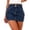 A-Blue150, variant on Dual Button Waist Cargo Mini Skirt for Women Side Cargo Pocket Street Daily Denim Skort
