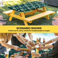 thumbnail image 6 of Green Summer Botanical Table Cloths for 8 Foot Rectangle Tables, Spring Floral Birds Farmhouse Patio Waterproof Elastic Fitted Tablecloths, Washable Rectangular Table Cover for Camping, 6 of 8