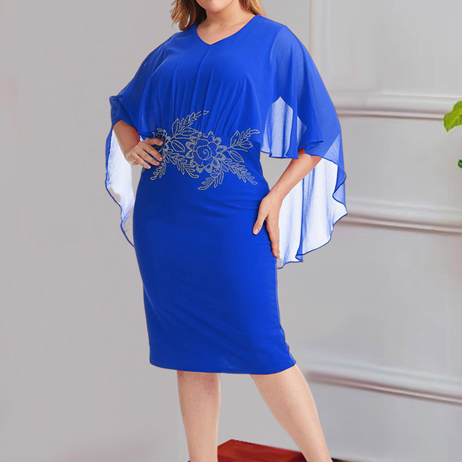 Fitted Cape Sleeve Gown | escapeauthority.com