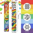 thumbnail image 2 of Welcome Love is Love Rainbow Porch Banner Sign, LGBTQ Heart Pride Month Front Door Decorative Hanging Banner Flag, LGBT Gay Lesbian Bisexual Pansexual Decoration Home Outdoor Decor, 2 of 6