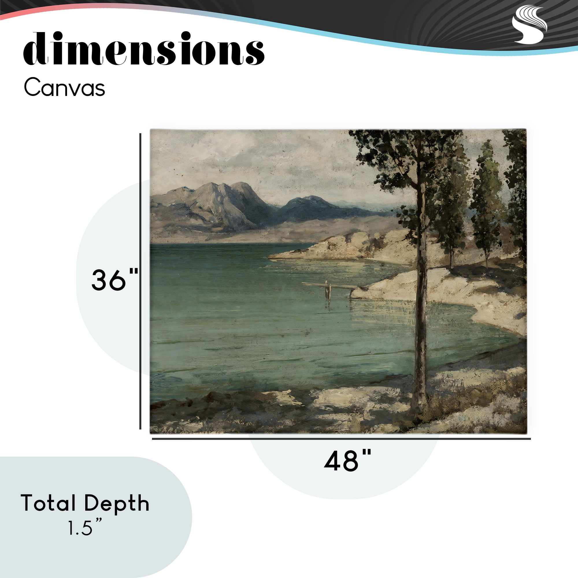 Stupell Industries Tranquil Shore with Trees Canvas Wall Art, design by Arlington Prints