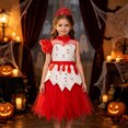 thumbnail image 2 of Halloween Costumes Dresses Hat Headband Sash 4 Piece Outfit Sets #10 Red Size M, 2 of 4