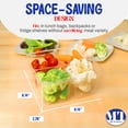 thumbnail image 3 of MT Products 4 Compartment Clear Plastic Bento Boxes - 6" x 6" Meal Prep Containers - Pack of 15, 3 of 10