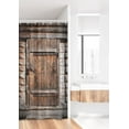 thumbnail image 2 of Vintage Stall Shower Curtain, Rustic Wooden Door of Old Barn in Farmhouse Countryside Village Aged Rural Life Image, Fabric Bathroom Set with Hooks, 36W X 72L Inches Long, Brown, by Ambesonne, 2 of 3