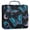 Butterfly and the Moon, variant on Water-Resistant 3-Ring Binder Organizer with Multiple Pockets Zipper Binder Bag for Office Neon Butterfly