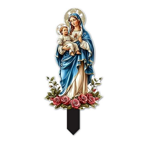 Mother's Day Mother and Child Acrylic Garden Pile Outdoor Decoration Flower Pot Decoration Floor Insertion