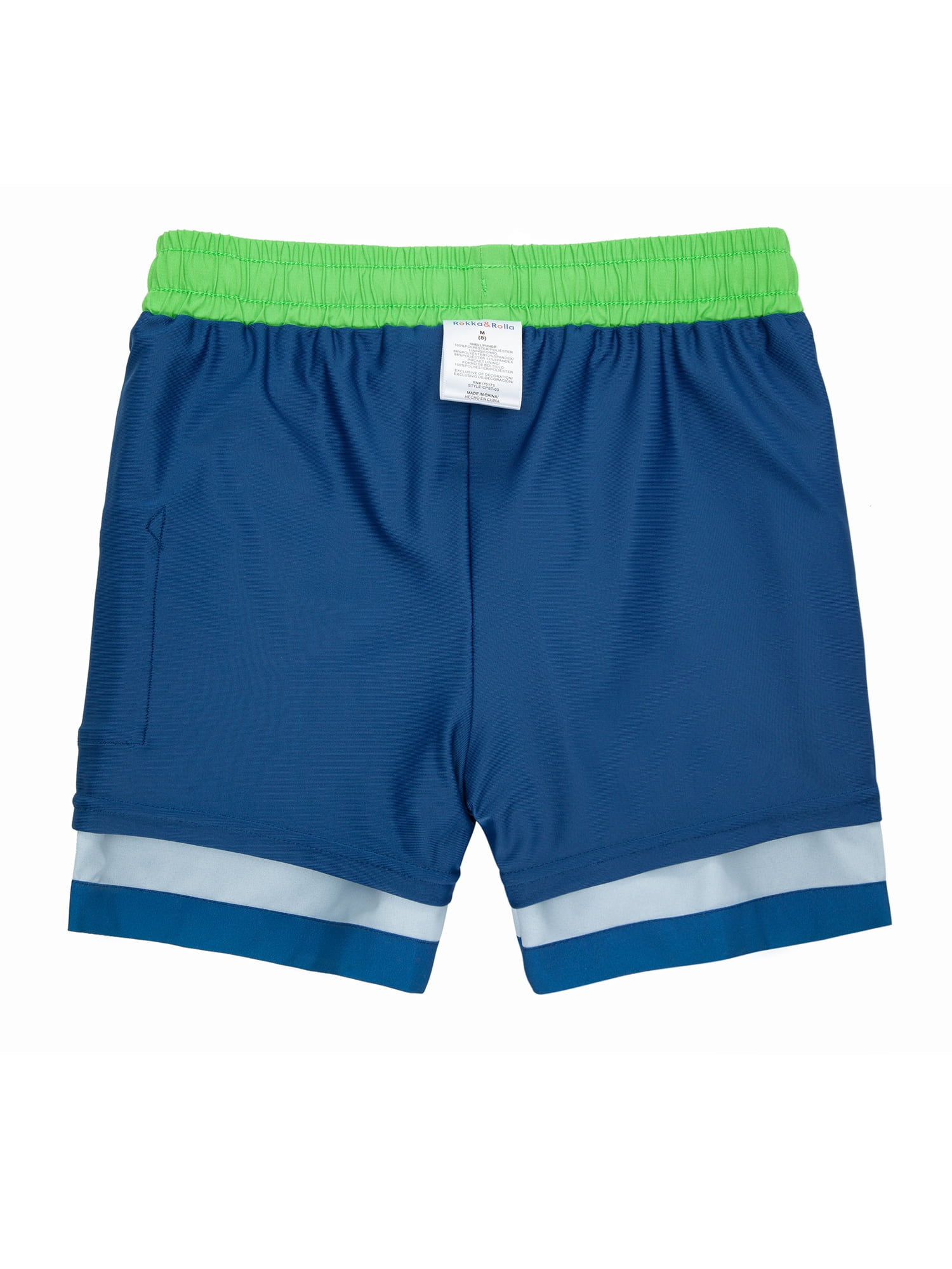Rokka&Rolla Boys' Swim Shorts with Compression Liner