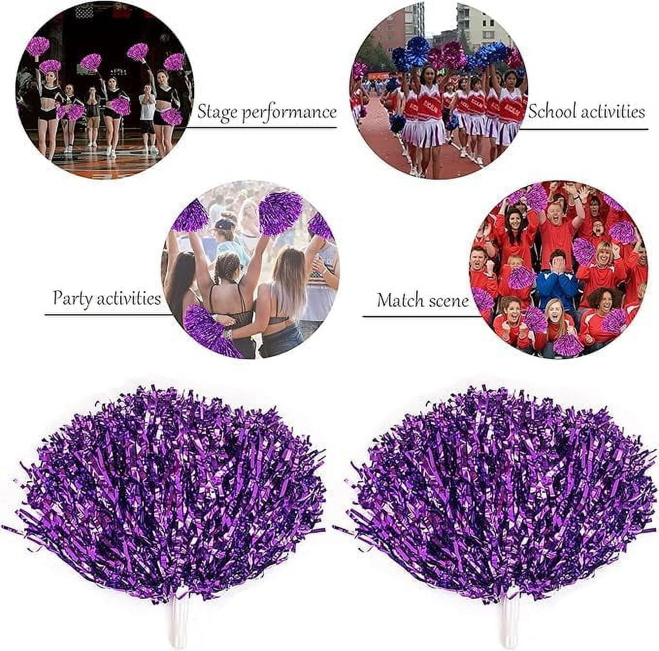 6pcs Cheerleaders Holding Flowers Cheerleader Flowers Cheer Girl Pom Dance Ball-Flower Pom Pom Colorful Ball Flower Props Ball-Flower Metals Cheerleading Hand Stick Basketball