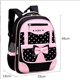 thumbnail image 3 of 2 bolsas de escuela primaria con estampado de lunares y lazo, mochilas escolares para niños, mochilas escolares para niñas, 2 piezas negras, portátiles JM, 3 of 6