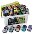 thumbnail image 2 of Gprince Pull Back Cars Toys Set Friction Power Alloy Casting Vehicles Mini Racing Cars Toys For Kids Christmas Birthday Party Gifts, 2 of 9