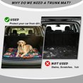 thumbnail image 4 of Qpednta Colorful Flowers Cargo Liner 29"x39" All Weather Trunk Mat, Non-Slip Durable Rear Trunk Protector Universal Fit for Car SUV, 4 of 7