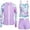 Light Purple, variant on SGMVNU Girls 3 Piece Rash Guard Swimsuit Girl Swimwear 12 Months Tankini Top and Boyshorts and Zip up Long Sleeve Swimwear, Size 10-12 Years, Light Purple