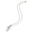 thumbnail image 2 of V Letter Initial Alphabet Name Personalized 925 Sterling Silver Pendant Necklace, 2 of 3