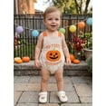 thumbnail image 5 of My First Halloween Baby Boy Outfit Pumpkin Sleeveless Corduroy Overall Romper Fall Clothes, 5 of 6