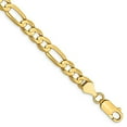 thumbnail image 4 of 14K Yellow Gold 6mm Concave Open Figaro Chain Anklet 9 Inch, 4 of 6